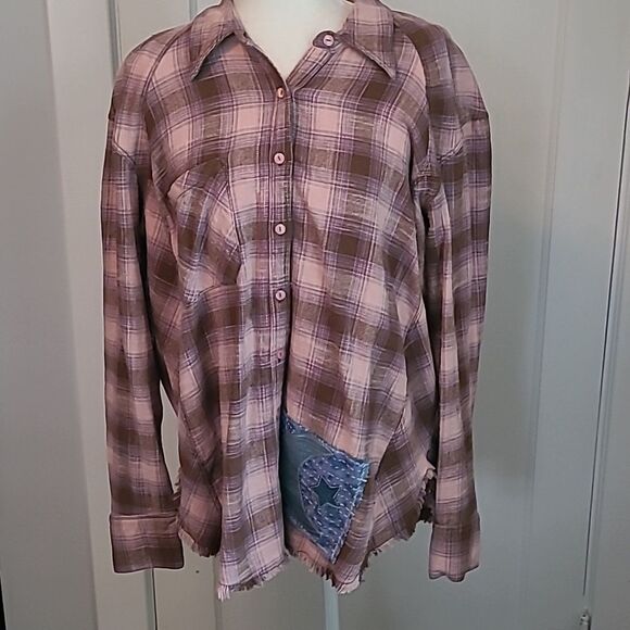 Handmade Vintage Upcycled Kantha & Flannel Shacket - TAYLOR ERAS TOUR - Picture 5 of 11